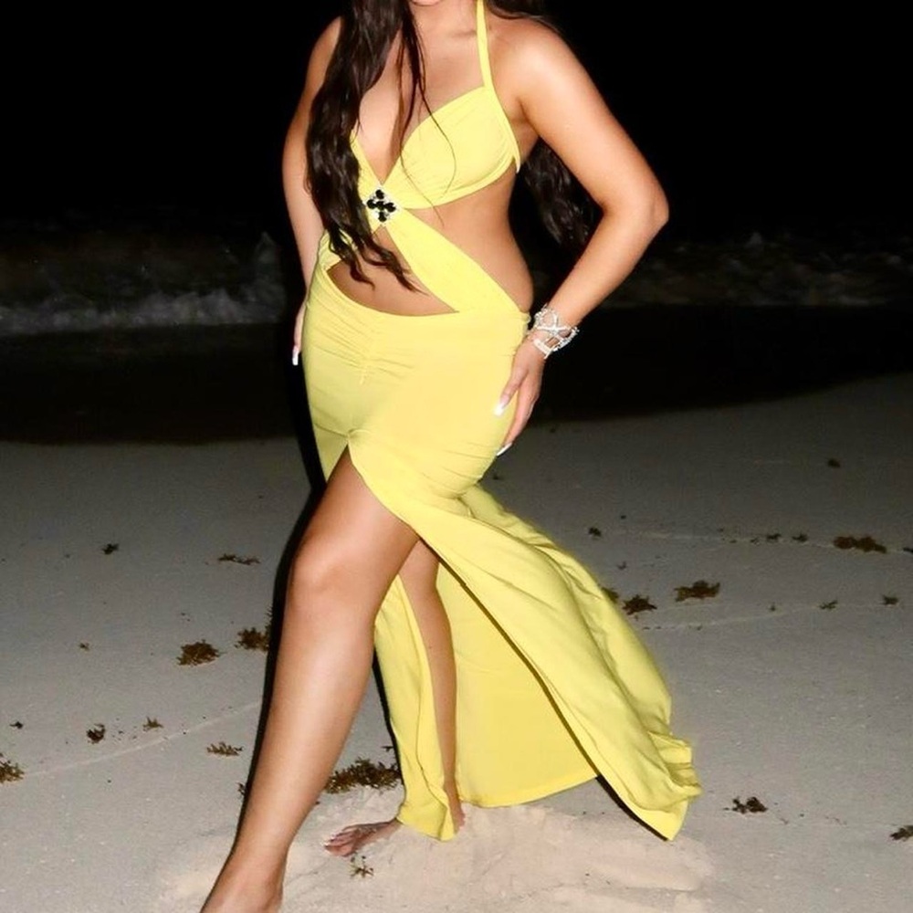 Custom yellow dress